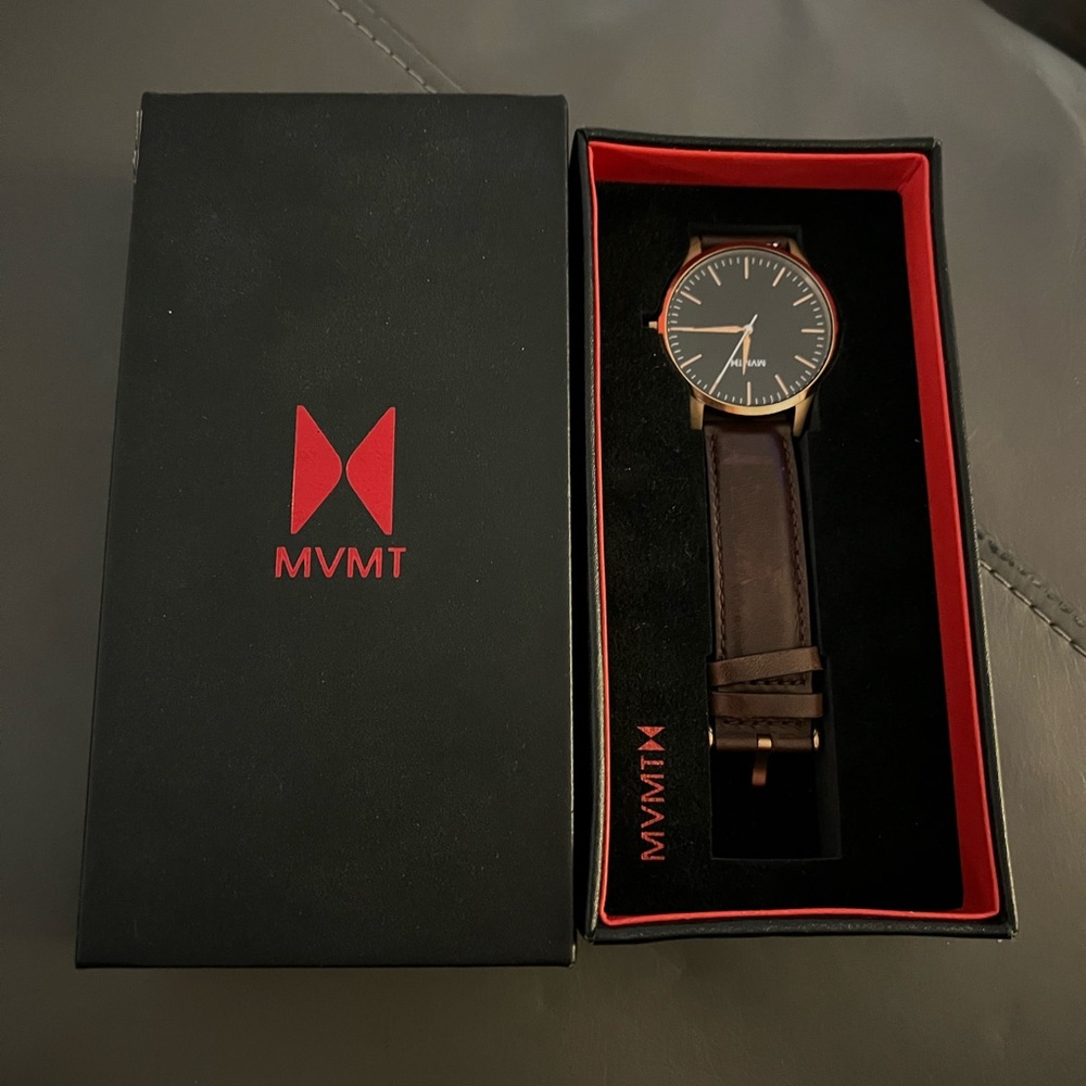 MVMT Black and Brown Watch